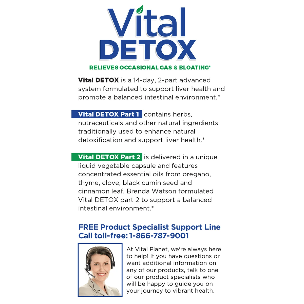VITAL DETOX Relieves Occasional Gas & Bloating