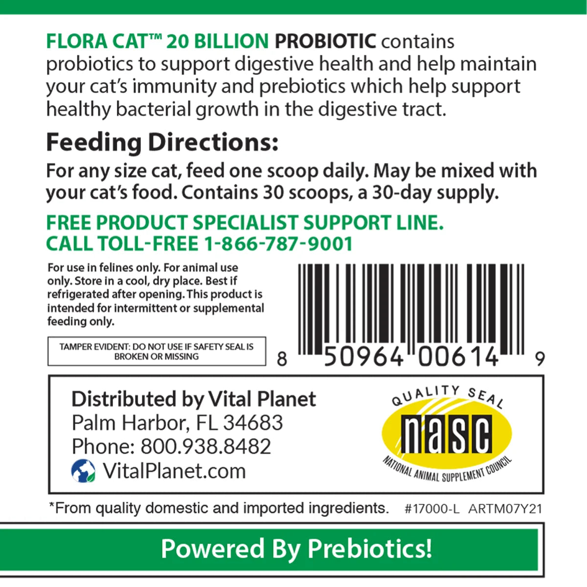 Vital FLORA CAT Probiotic 20 billion