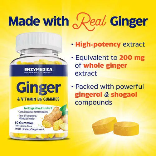 Ginger & Vit B6 Gummies 60 caps