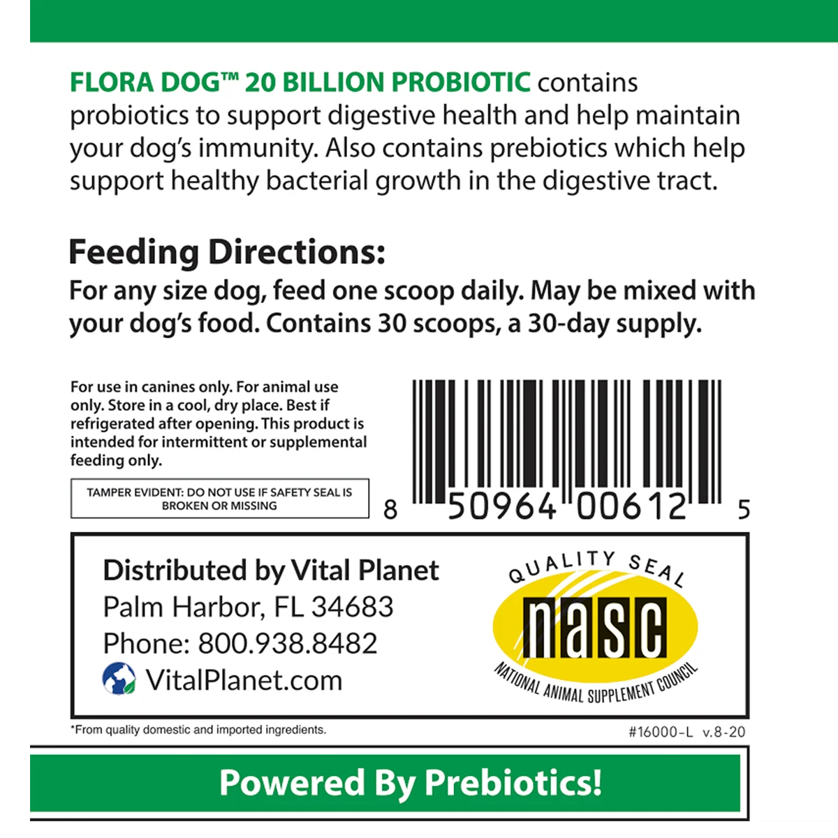 Vital FLORA DOG PROBIOTIC 20 BILLION